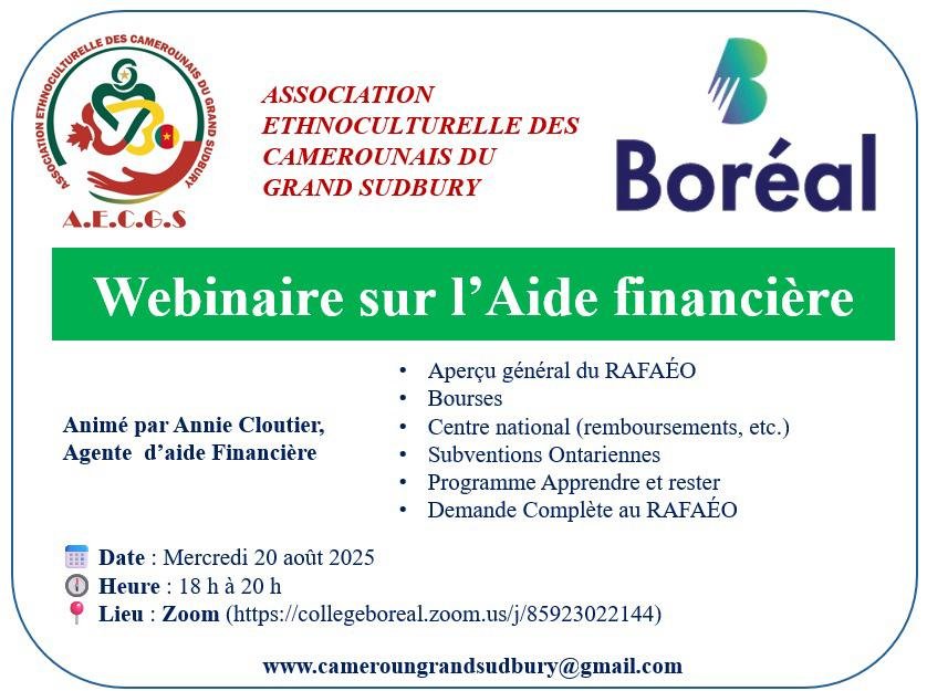 Webinaire sur l’Aide Financière